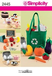 2445 FELT FOOD, EGG CARTON, BAG, EGG, VEG, FLOWER, CAKE PATTERN